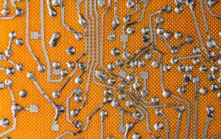 old flat bare fiberglass pcb
